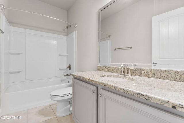 31 Viper Rd, Santa Rosa Beach, FL 32459 - bathroom with toilet, tile patterned floors, vanity, and shower / bathing tub combination