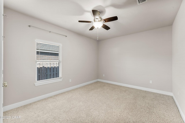 31 Viper Rd, Santa Rosa Beach, FL 32459 - empty room with visible vents, baseboards, a ceiling fan, and carpet flooring
