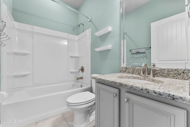 31 Viper Rd, Santa Rosa Beach, FL 32459 - bathroom with tile patterned floors, vanity, shower / bathing tub combination, and toilet