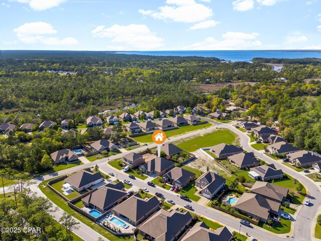 31 Viper Rd, Santa Rosa Beach, FL 32459 - aerial view featuring a water view, a forest view, and a residential view