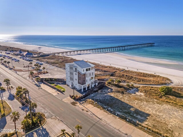 12401 Front Beach Rd, Panama City Beach, FL 32407 - aerial view with a water view and a view of the beach