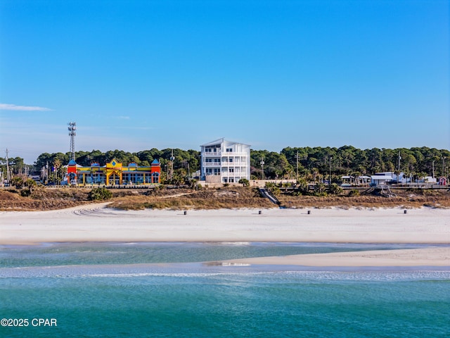 12401 Front Beach Rd, Panama City Beach, FL 32407 - drone / aerial view with a water view and a beach view