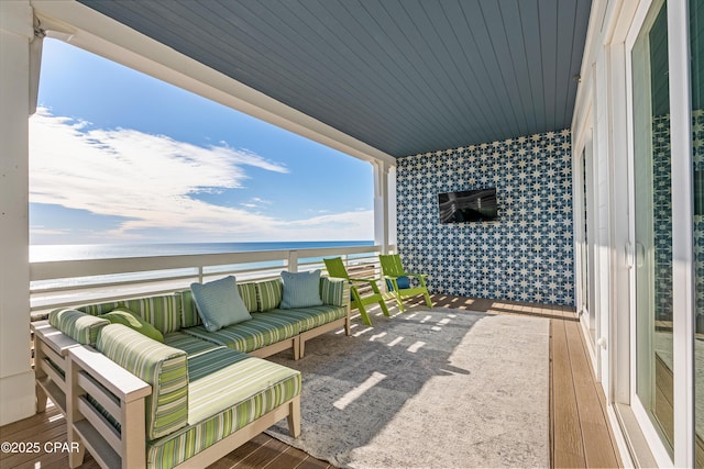 12401 Front Beach Rd, Panama City Beach, FL 32407 - balcony with outdoor lounge area