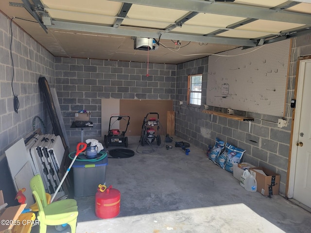 garage featuring a garage door opener