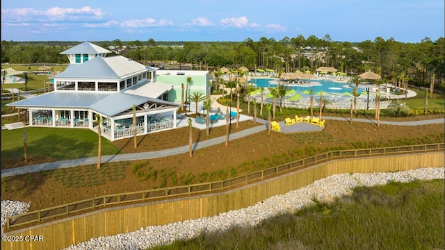 birds eye view of property