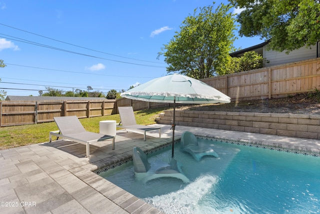 1106 E 3rd St, Panama City, FL 32401 - view of swimming pool featuring a patio, a fenced in pool, and a fenced backyard