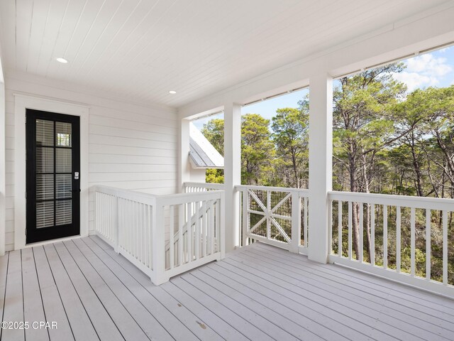 view of wooden deck