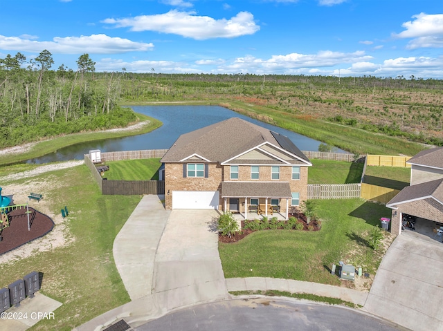 3946 Whitehead Blvd, Panama City, FL 32404 - birds eye view of property with a water view