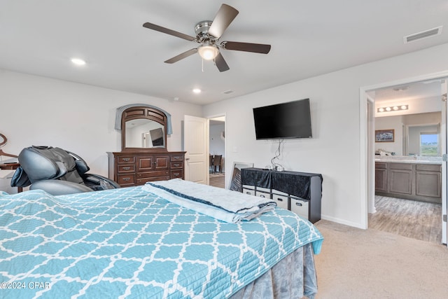 3946 Whitehead Blvd, Panama City, FL 32404 - bedroom with baseboards, visible vents, recessed lighting, and carpet flooring