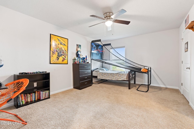 3946 Whitehead Blvd, Panama City, FL 32404 - carpeted bedroom featuring ceiling fan and baseboards