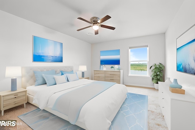 3946 Whitehead Blvd, Panama City, FL 32404 - bedroom featuring a ceiling fan, baseboards, and carpet