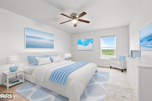 3946 Whitehead Blvd, Panama City, FL 32404 - carpeted bedroom featuring baseboards and ceiling fan