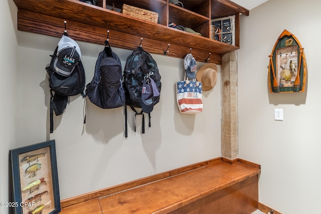 mudroom with baseboards
