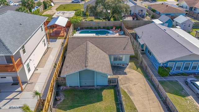 drone / aerial view featuring a residential view