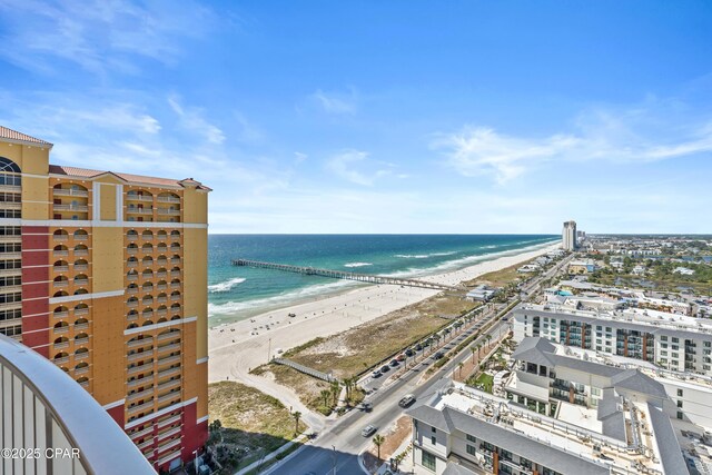 15928 Front Beach Rd Unit 3 2005, Panama City Beach, FL 32413 - balcony featuring view of water and beach