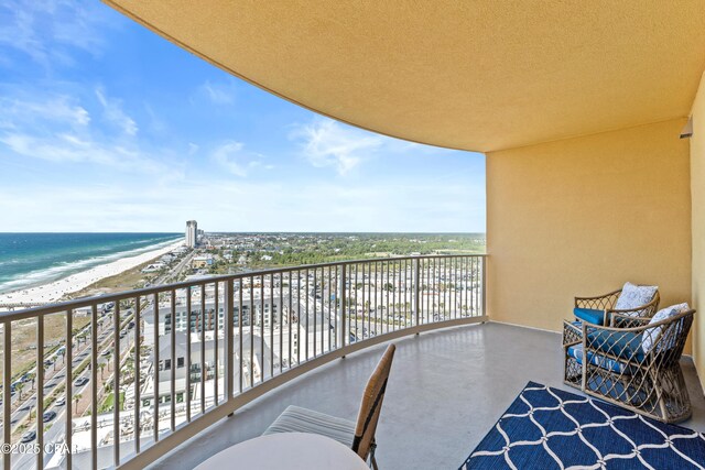 15928 Front Beach Rd Unit 3 2005, Panama City Beach, FL 32413 - balcony featuring view of water and beach
