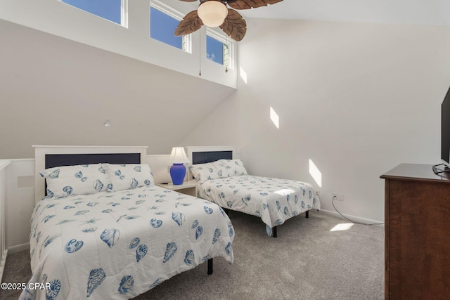 17670 Front Beach Rd Unit B8, Panama City Beach, FL 32413 - carpeted bedroom with baseboards and ceiling fan