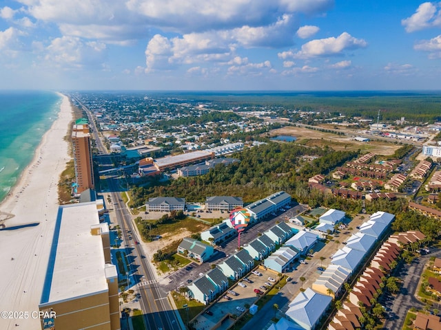 17670 Front Beach Rd Unit B8, Panama City Beach, FL 32413 - drone / aerial view featuring a view of the beach and a water view