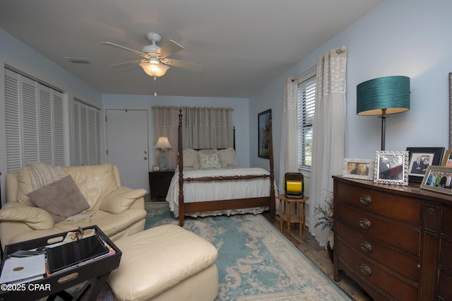 106 N Cove Blvd, Panama City, FL 32401 - bedroom featuring wood finished floors and a ceiling fan