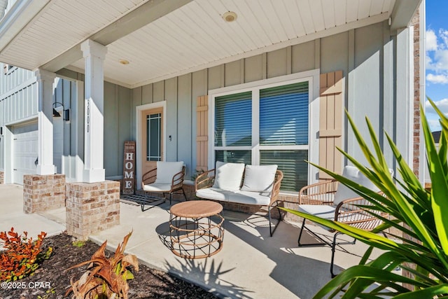 view of patio / terrace with a porch