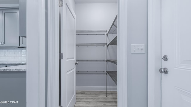 view of storage area