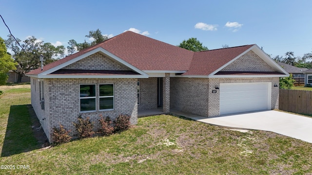 1113 New Hampshire Ave, Lynn Haven, FL 32444 - ranch-style home with fence, driveway, a front yard, and an attached garage