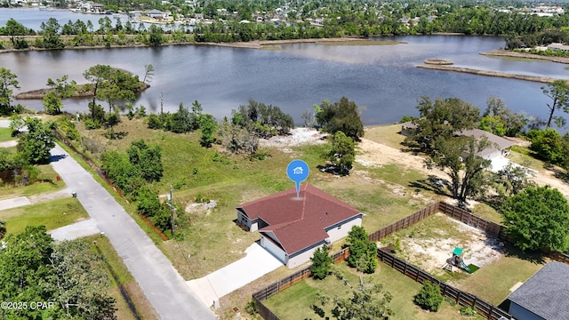 1113 New Hampshire Ave, Lynn Haven, FL 32444 - drone / aerial view featuring a water view