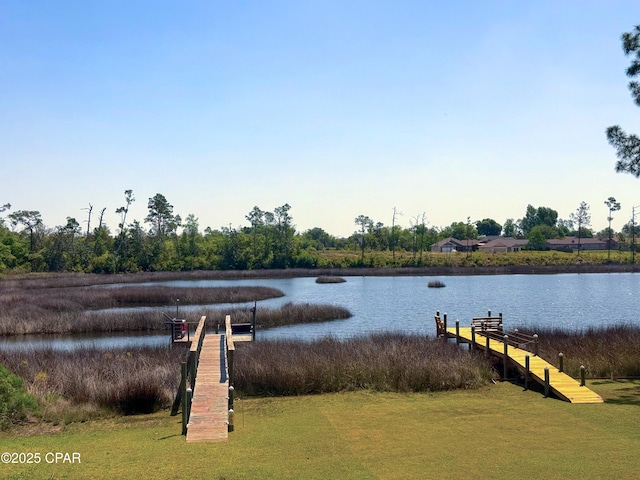312 Sukoshi Dr, Panama City, FL 32404 - view of dock featuring a water view