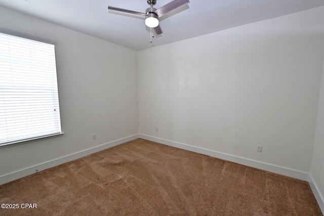 3116 Veranda Ave, Panama City, FL 32405 - spare room with carpet, baseboards, and ceiling fan