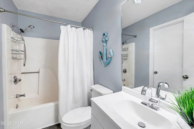 17462 Front Beach Rd Unit 33D, Panama City Beach, FL 32413 - bathroom with shower / tub combo, vanity, and toilet