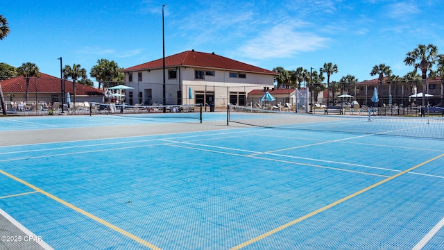 17462 Front Beach Rd Unit 33D, Panama City Beach, FL 32413 - view of tennis court with fence and community basketball court