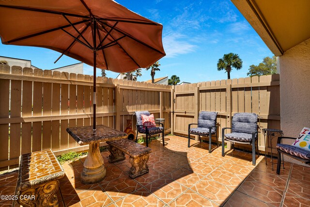 17462 Front Beach Rd Unit 33D, Panama City Beach, FL 32413 - view of patio / terrace featuring fence