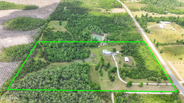 bird's eye view featuring a rural view