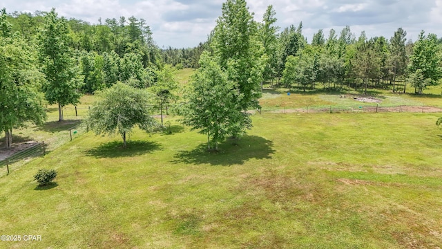 view of yard featuring a rural view