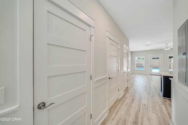 309 Paridiso Pl Unit A, Panama City Beach, FL 32413 - corridor with light wood-type flooring