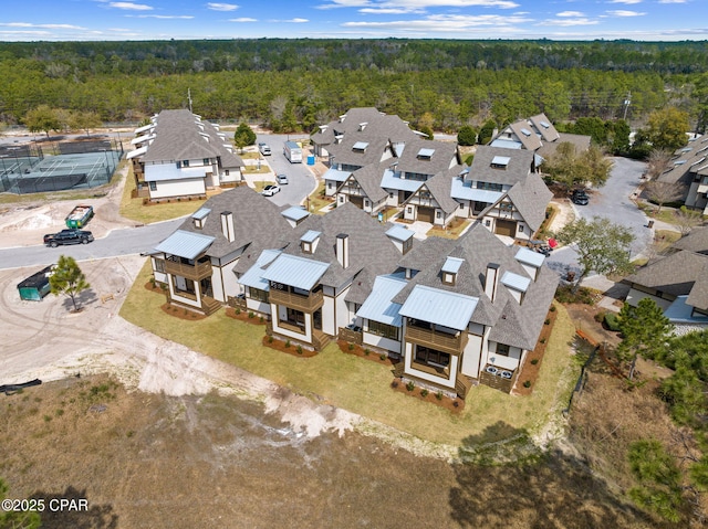 1502 Match Point Ln Unit 402, Panama City Beach, FL 32413 - aerial perspective of suburban area featuring a heavily wooded area