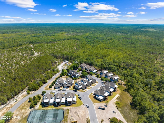 1502 Match Point Ln Unit 402, Panama City Beach, FL 32413 - aerial overview of property's location with a heavily wooded area and nearby suburban area