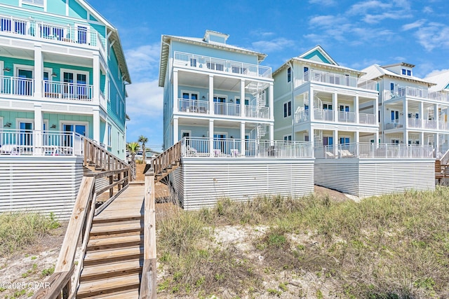 13643 Front Beach Rd, Panama City Beach, FL 32413 - back of house with stairs