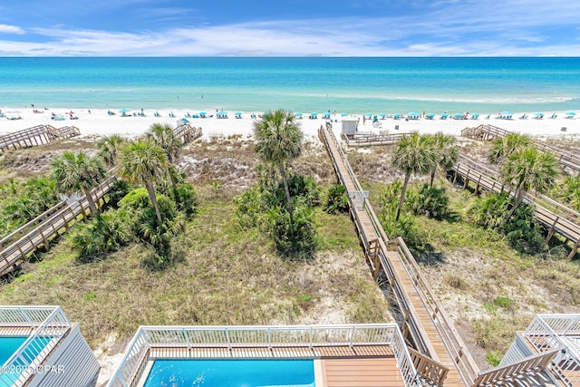 13643 Front Beach Rd, Panama City Beach, FL 32413 - drone / aerial view of unending shoreline and a pool area