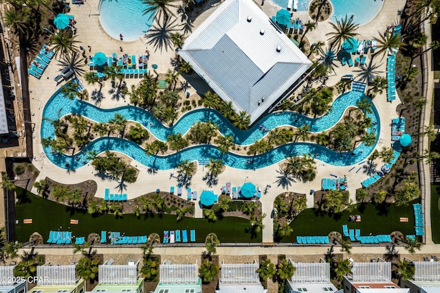 13643 Front Beach Rd, Panama City Beach, FL 32413 - drone / aerial view of a pool