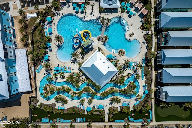13643 Front Beach Rd, Panama City Beach, FL 32413 - aerial view of a pool