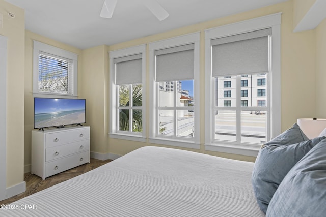 9300 Baytowne Wharf Blvd Unit 528/530, Miramar Beach, FL 32550 - bedroom with baseboards and ceiling fan