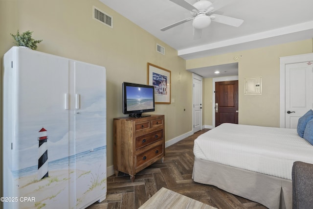 9300 Baytowne Wharf Blvd Unit 528/530, Miramar Beach, FL 32550 - bedroom with baseboards, recessed lighting, and a ceiling fan