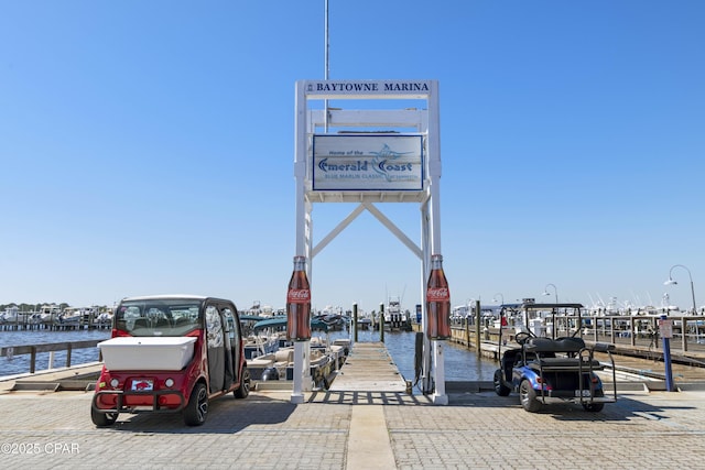 9300 Baytowne Wharf Blvd Unit 528/530, Miramar Beach, FL 32550 - surrounding community with a dock and a water view