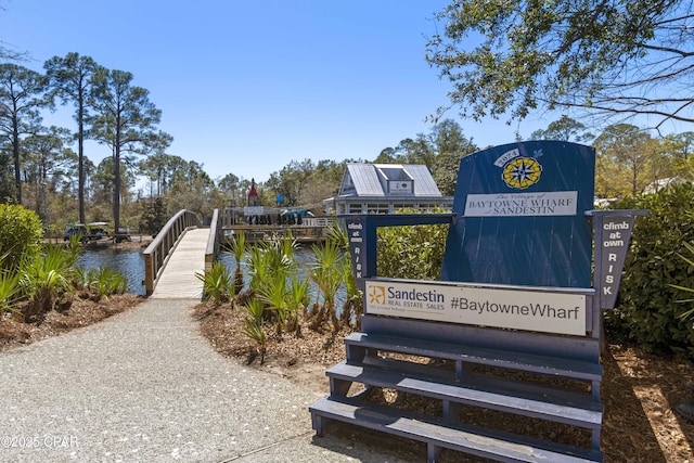 9300 Baytowne Wharf Blvd Unit 528/530, Miramar Beach, FL 32550 - view of home's community with a boat dock