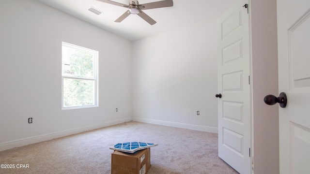 1549 Chandlee Ave Unit A, Panama City, FL 32405 - empty room featuring a ceiling fan and light carpet