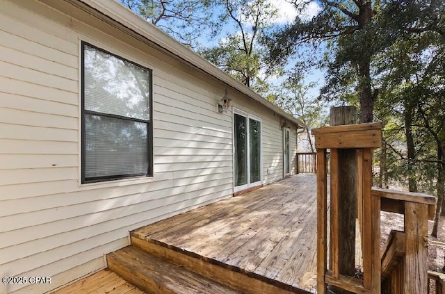 view of wooden deck