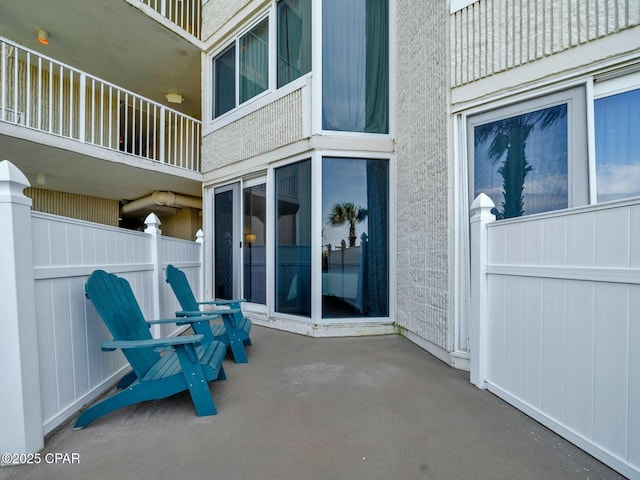 view of patio / terrace with fence