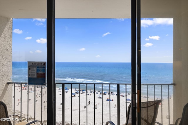 water view featuring nearby beach