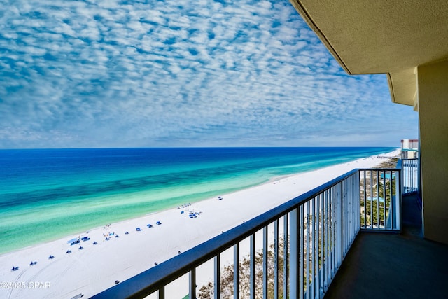 9450 S Thomas Dr Unit 1609C, Panama City Beach, FL 32408 - balcony featuring view of water and beach